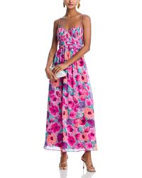 Aqua - Floral Guest Of Maxi Dress - Lyst