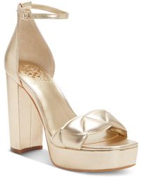 vince camuto jestilian suede block heel sandal