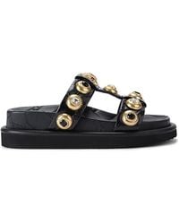 Kurt Geiger - Orson Eagle Head & Crystal Studded Slide Sandals - Lyst