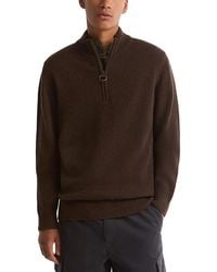 Barbour - Holden Wool Half Zip Sweater - Lyst