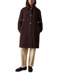 Whistles - Wool Blend Boucle Car Coat - Lyst