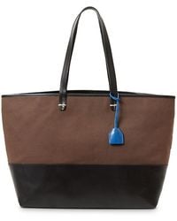 Clare V. - Volie Canvas & Leather Tote - Lyst