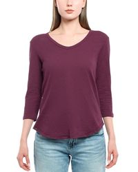 Wilt - 3/4 Sleeve Raw Hem Shirttail Tee - Lyst