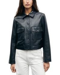 Gerard Darel - Petra Leather Button Front Jacket - Lyst