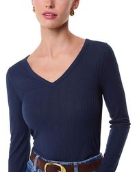 Whistles - Ribbed V Neck Top - Lyst