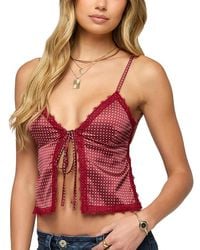 Edikted - Backless Satin Effect Polka Dot Top - Lyst