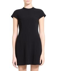 Theory - High Neck Raglan Sleeve Mini Dress - Lyst