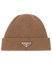 Prada - Wool And Cashmere Beanie - Lyst