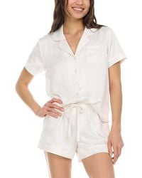 Flora Nikrooz - Pearl Notch Collar Short Pajama Set - Lyst