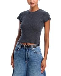 PERFECTWHITETEE - Gabby Rib Short Sleeve Crewneck Tee - Lyst