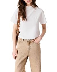 Maje - Ticloud Cotton High Neck Tee - Lyst
