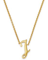 roberto coin cursive initial necklace