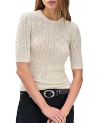 Rag & Bone - Francesca Merino Wool Short Sleeve Sweater - Lyst