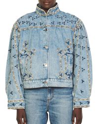 sandro eriko denim jacket