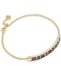Kendra Scott - Jamie Baguette Crystal Chain Bracelet - Lyst