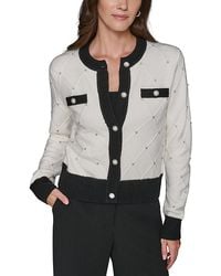 Karl Lagerfeld - Contrast Trim Cardigan - Lyst