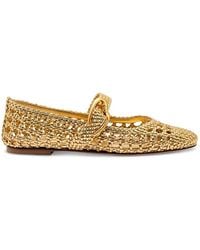 Larroude - Verona Macrame Ballet Flats - Lyst