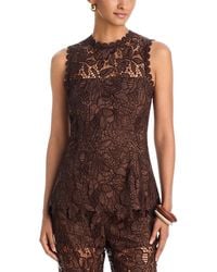 Aqua - Lace Sleeveless Tunic Top - Lyst