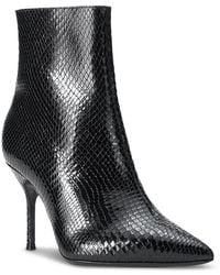 STAUD - Sebastian Snake Embossed Leather Ankle Boots - Lyst