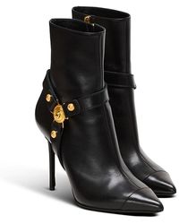 Balmain - Heeled Calfskin Eva Ankle Boots - Lyst