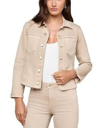 L'Agence - Janelle Slim-Fit Raw Denim Jacket - Lyst