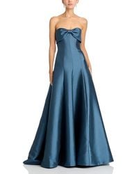 Amsale - Bow Neck Strapless Gown - Lyst