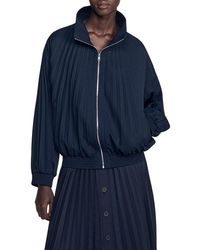 Sandro - Oversized Pleated Jacket - Lyst