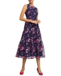 Hobbs - Bethany Floral Embroidered Midi Dress - Lyst