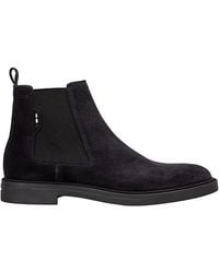 BOSS - By Hugo Calev Chelsea Suede Boots - Lyst