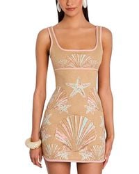 retroféte - Embellished Knit Mini Dress - Lyst