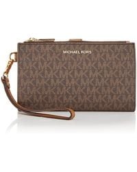 Michael Kors - Michael Signature Print Wristlet Wallet - Lyst
