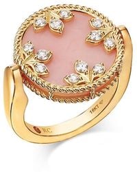 Roberto Coin - 18K Diamond, Opal & Mother Of Pearl Venetian Princess Medallion Reversible Ring - Lyst