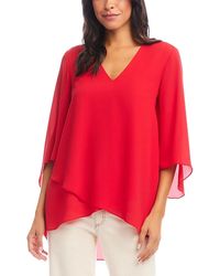 Karen Kane - Bracelet Sleeve Asymmetric Top - Lyst
