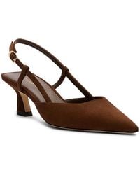 Stuart Weitzman - Vinnie 50 Slingback Suede Pumps - Lyst