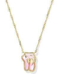 Kendra Scott - Mother Of Pearl Ballet Slippers Pendant Necklace, 16-19 - Lyst