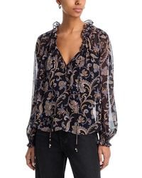 Veronica Beard - Hickory Silk Blouse - Lyst
