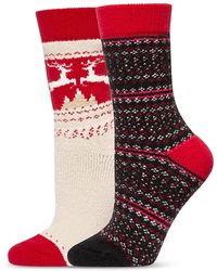Hue - Cozy Crew Socks, Pack Of 2 - Lyst