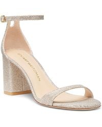 Stuart Weitzman - Nudist Block 75 Sandals - Lyst