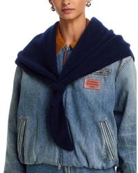 Aqua - Brushed Cashmere Triangle Wrap - Lyst