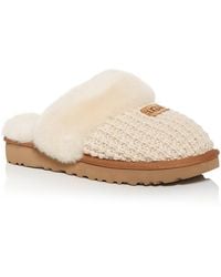 UGG - Cozy Sheepskin-lined Knit Slippers - Lyst