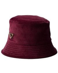 Prada - Corduroy Bucket Hat - Lyst