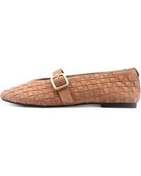 Gentle Souls - Winifred Woven Suede Ballerina Flats - Lyst