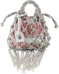 Kurt Geiger - Mini Macrame Crystal Bag - Lyst