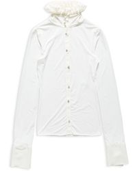 Acne Studios - Ruffled Button Front Shirt - Lyst