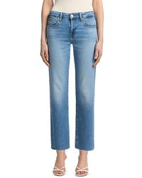 7 For All Mankind - Calie Straight Leg Ankle Jeans - Lyst