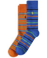 Polo Ralph Lauren - Bright Repp Striped Socks, 2 Pack - Lyst