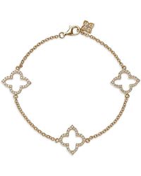 Bloomingdale's Fine Collection - Diamond Clover Station Bracelet - Lyst