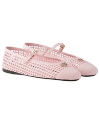 Prada - Crochet Ballerinas - Lyst