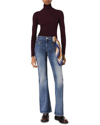 Maje - Zip Pocket Bootcut Jeans - Lyst