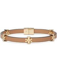 Tory Burch - Eleanor Double T Faux Leather Flex Bracelet - Lyst